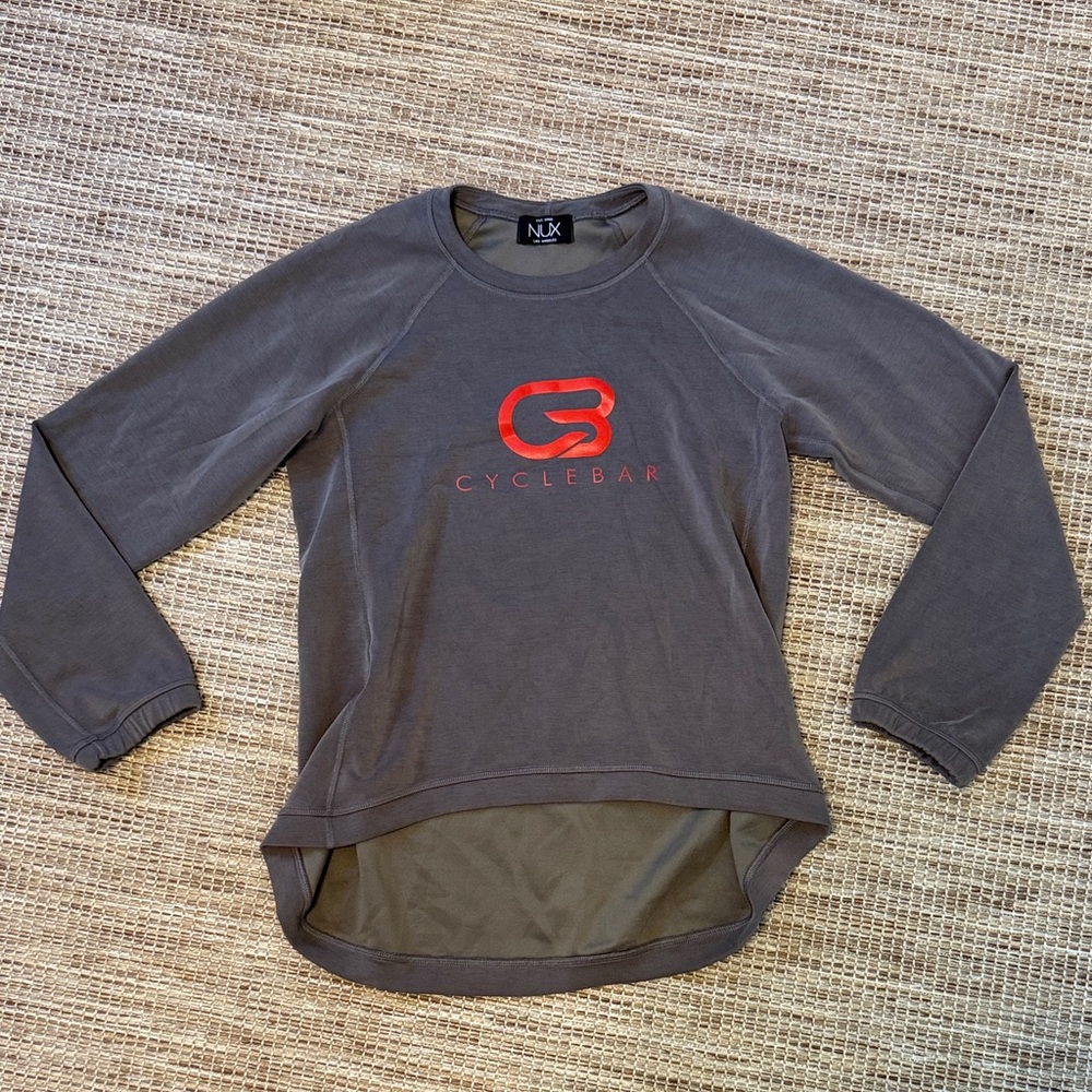 NUX Gray Long Sleeve with Red Logo